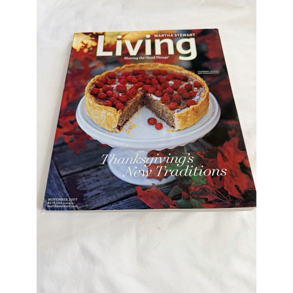 Martha Stewart Living Nov 2007 Magazine Thanksgiving w Recipe Cards
